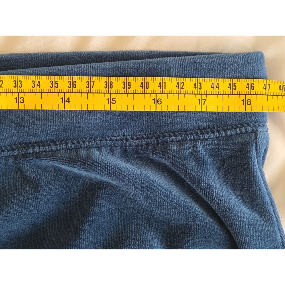 Croft & Barrow Women's Velour Pants Blue Teal Loungewear Athleisure Petite XL - Picture 9 of 10